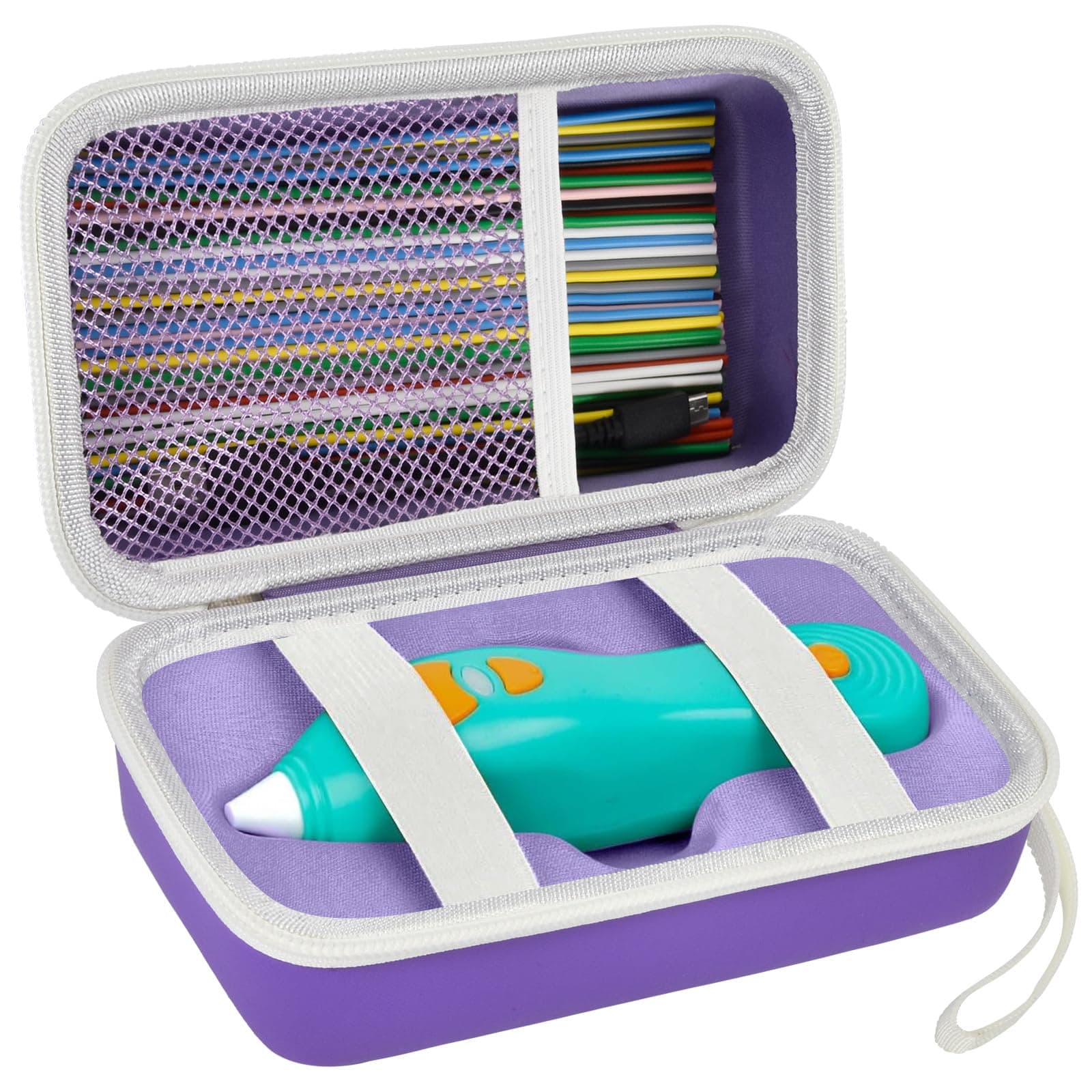 ANKHOH Case Compatible with 3Doodler Start+ Essentials (2023) for 3D Pen Set for Kids, Storage Organizer Holder for Printing Filament Refill and USB Charger (Box Only)