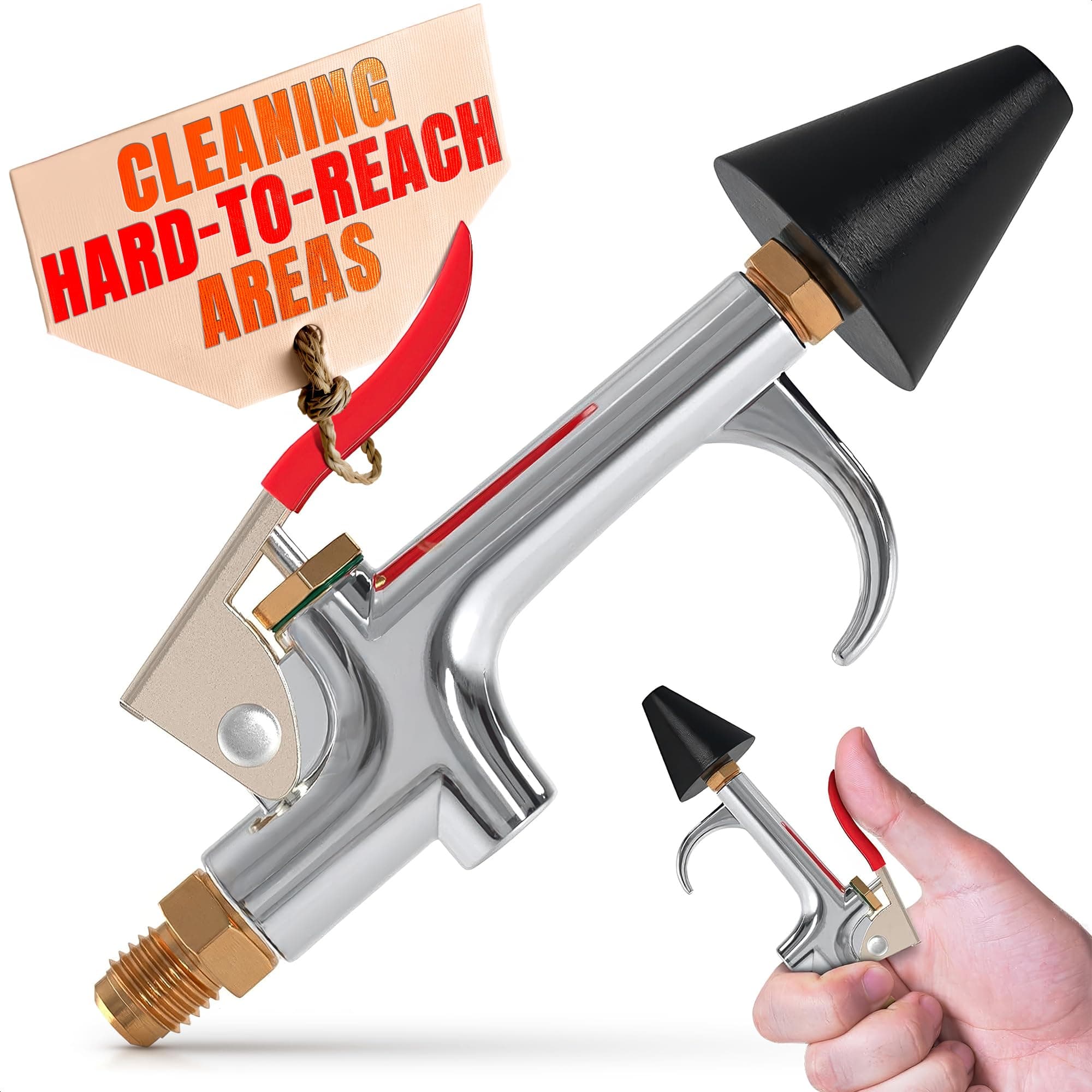 GIlH A/C Line Set Flush Tool Canister Gun Nozzle Stainless Steel Replacement Kit