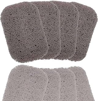 Soap Saver Pads, Non-Slip Soap Holder Pad, Self Draining Soap Bar Holder Pads, Soap Saver Dish for Shower Kitchen Bathroom Travel Hotel Cleaning Supplies (Coffee, 4)