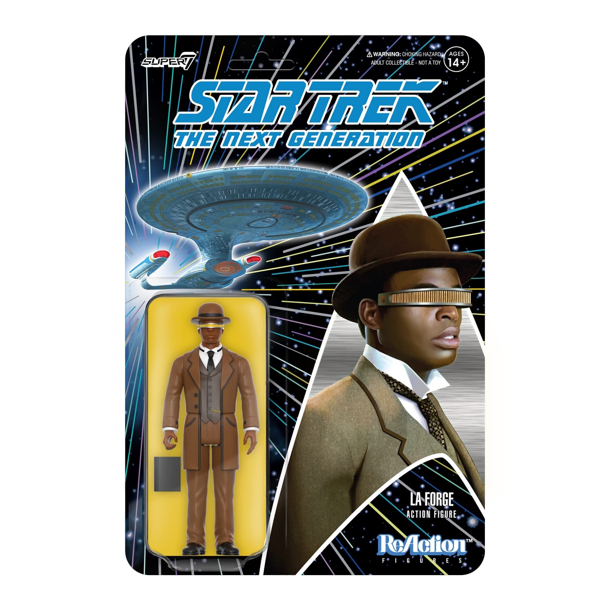 SUPER7 Star Trek: The Next Generation Victorian La Forge - 3.75" Star Trek Action Figure with Accessory Classic TV Show Collectibles and Retro Toys