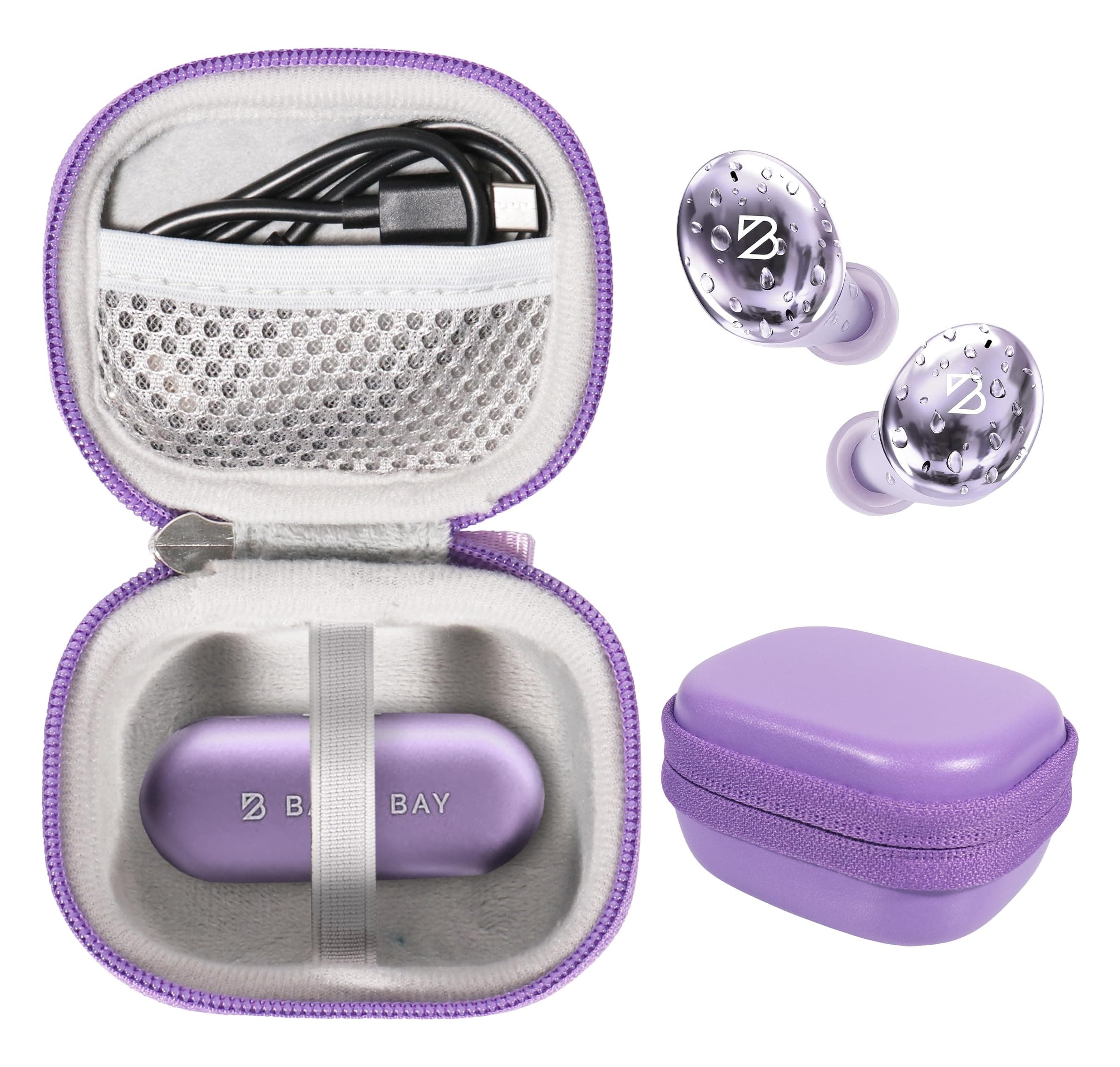 CaseSack Case for Tempo 30 Wireless Earbuds (Purple)