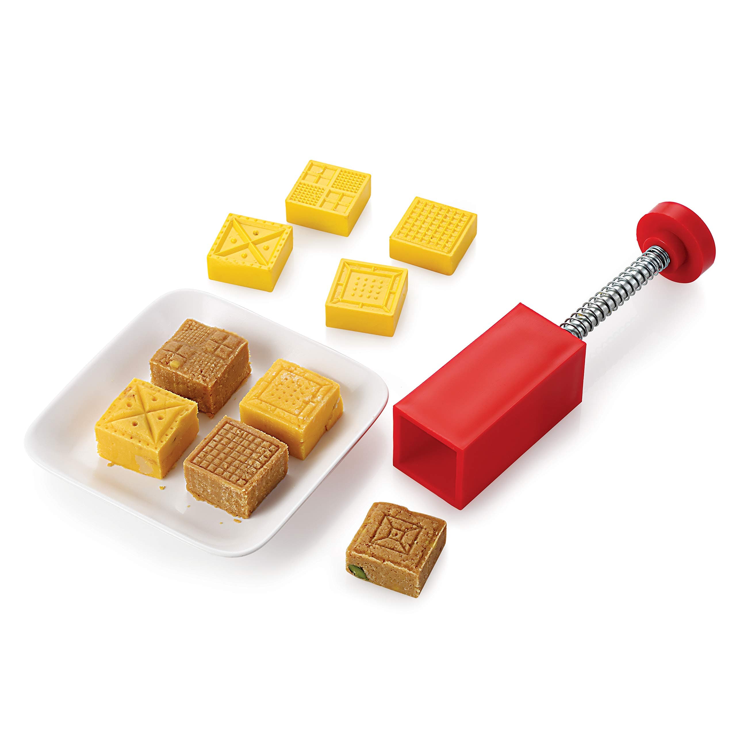 Square Peda Stamp | Penda Maker Press | Push and Press Chaap for Mava Penda Mold for Sweet Making at Home (Square Shape)