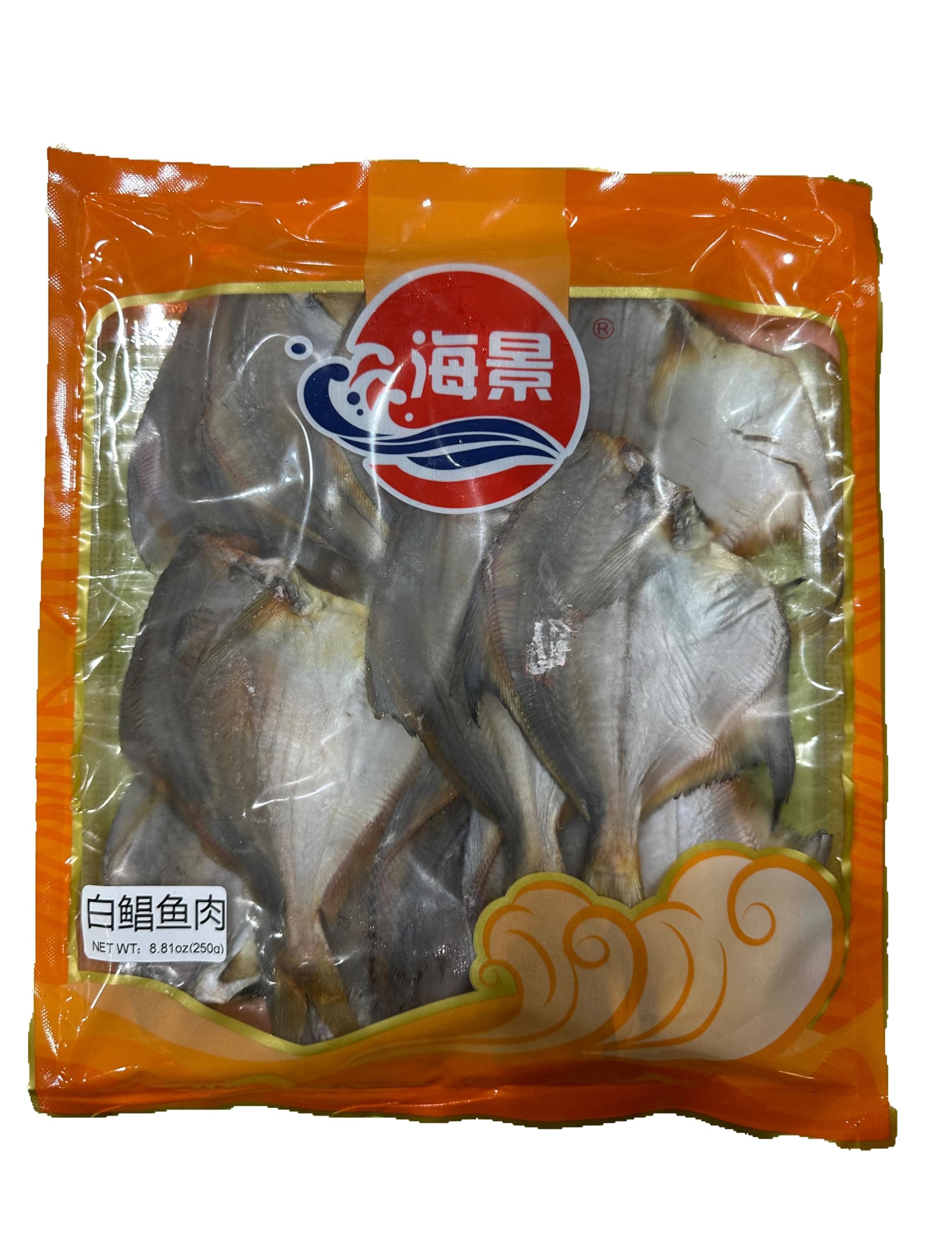 Dried Silver Pomfret Fish 白鲳魚肉 8.81 oz (Pack of 2)