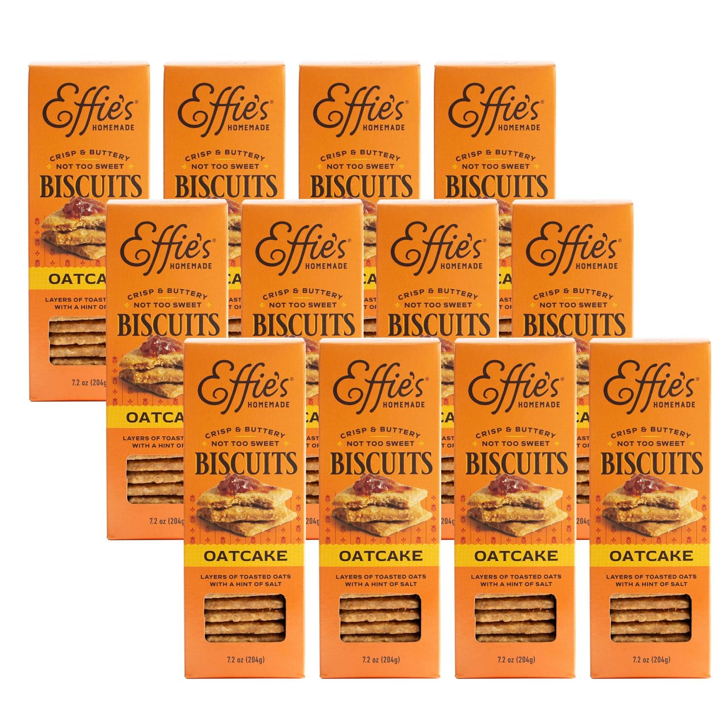 Effie's Homemade Biscuits - Oatcakes - 12 Pack