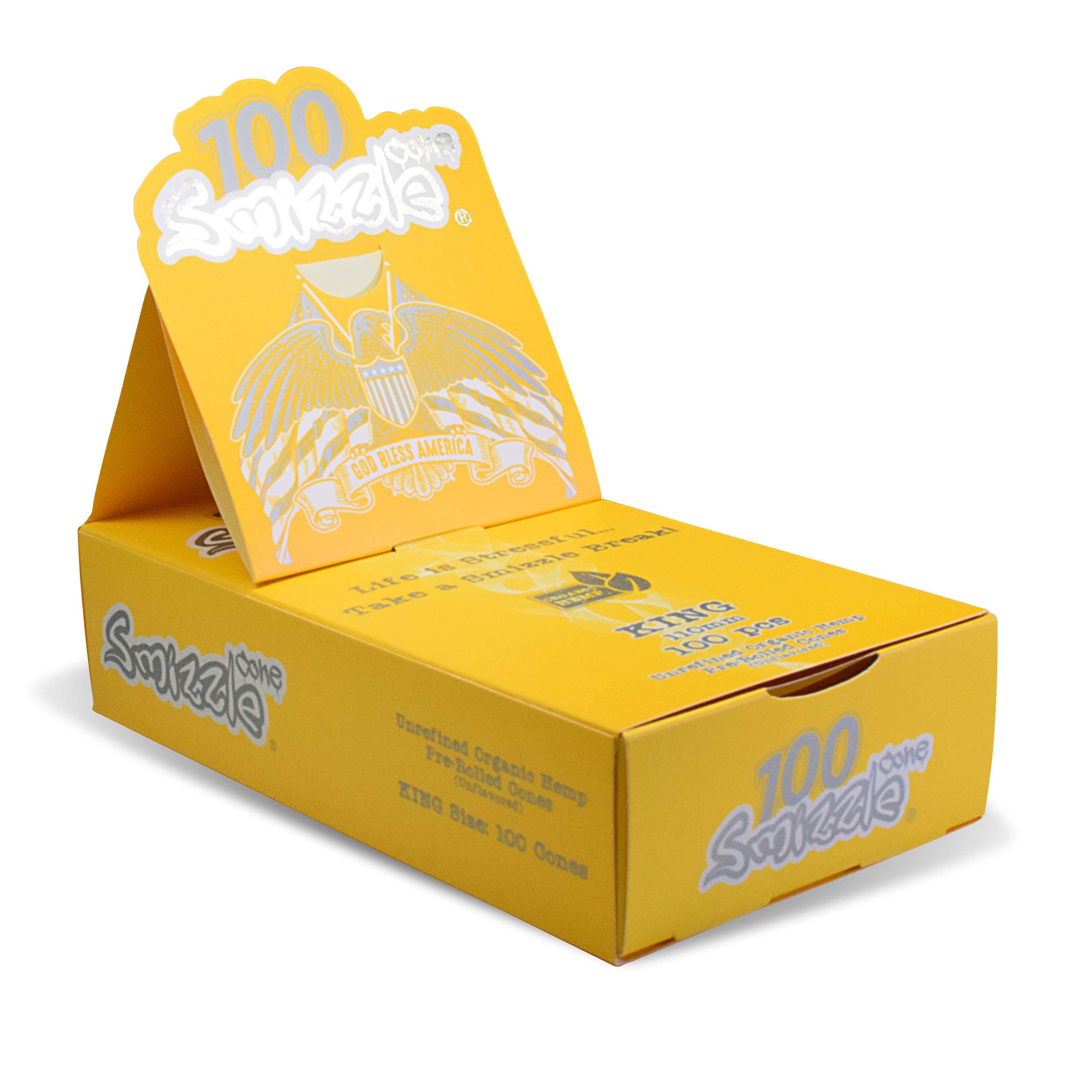 100 pcs Pre-Rolled Organic Cones, KING (110mm)