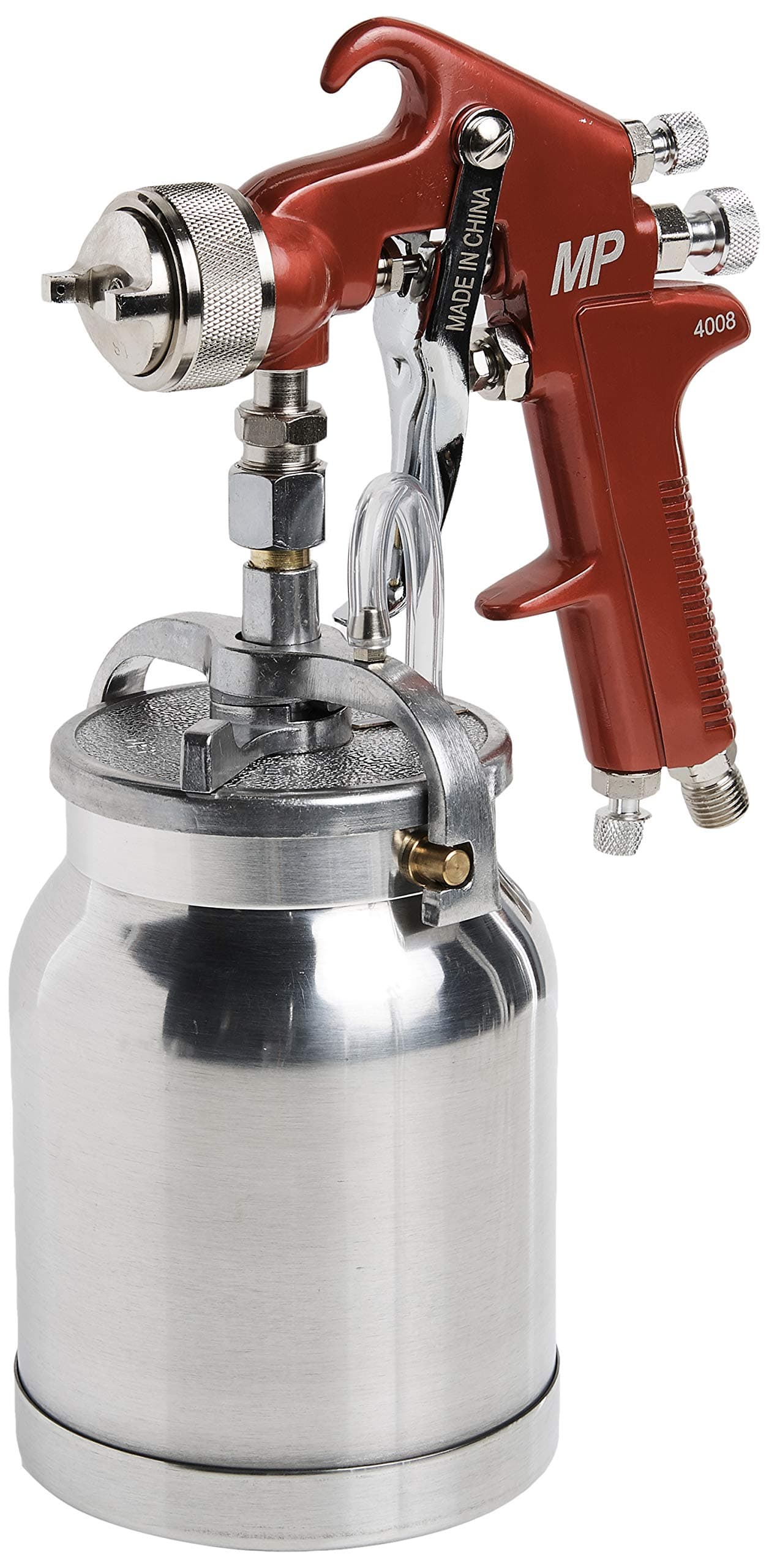 Astro Pneumatic Tool 4008 Spray Gun with Cup - Red Handle 1.8mm Nozzle