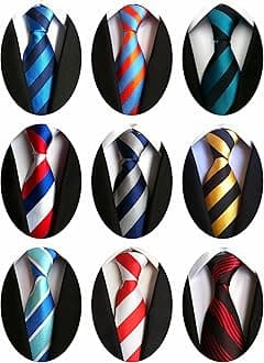 Lot 9 PCS Classic Men's Tie Necktie Woven JACQUARD Neck Ties