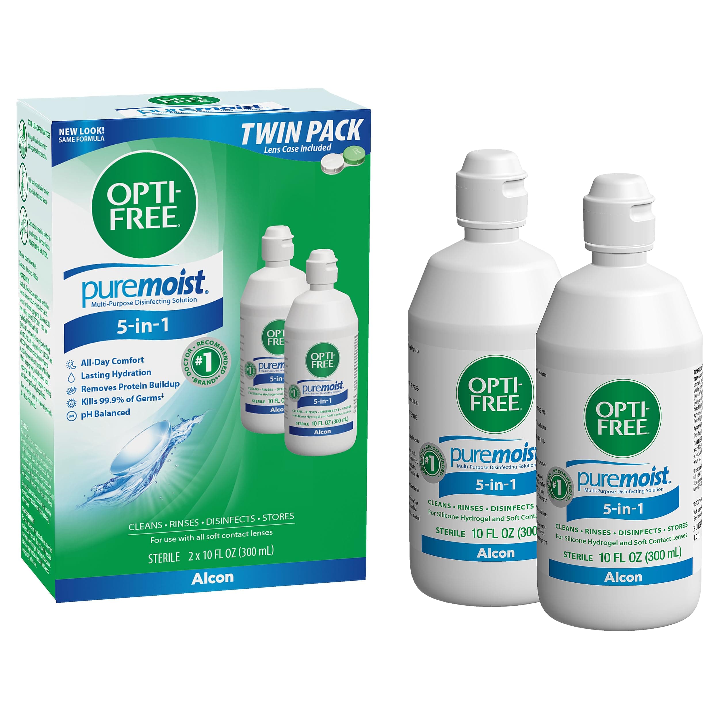 Opti-Free Puremoist Disinfecting Solution 2X10 Oz