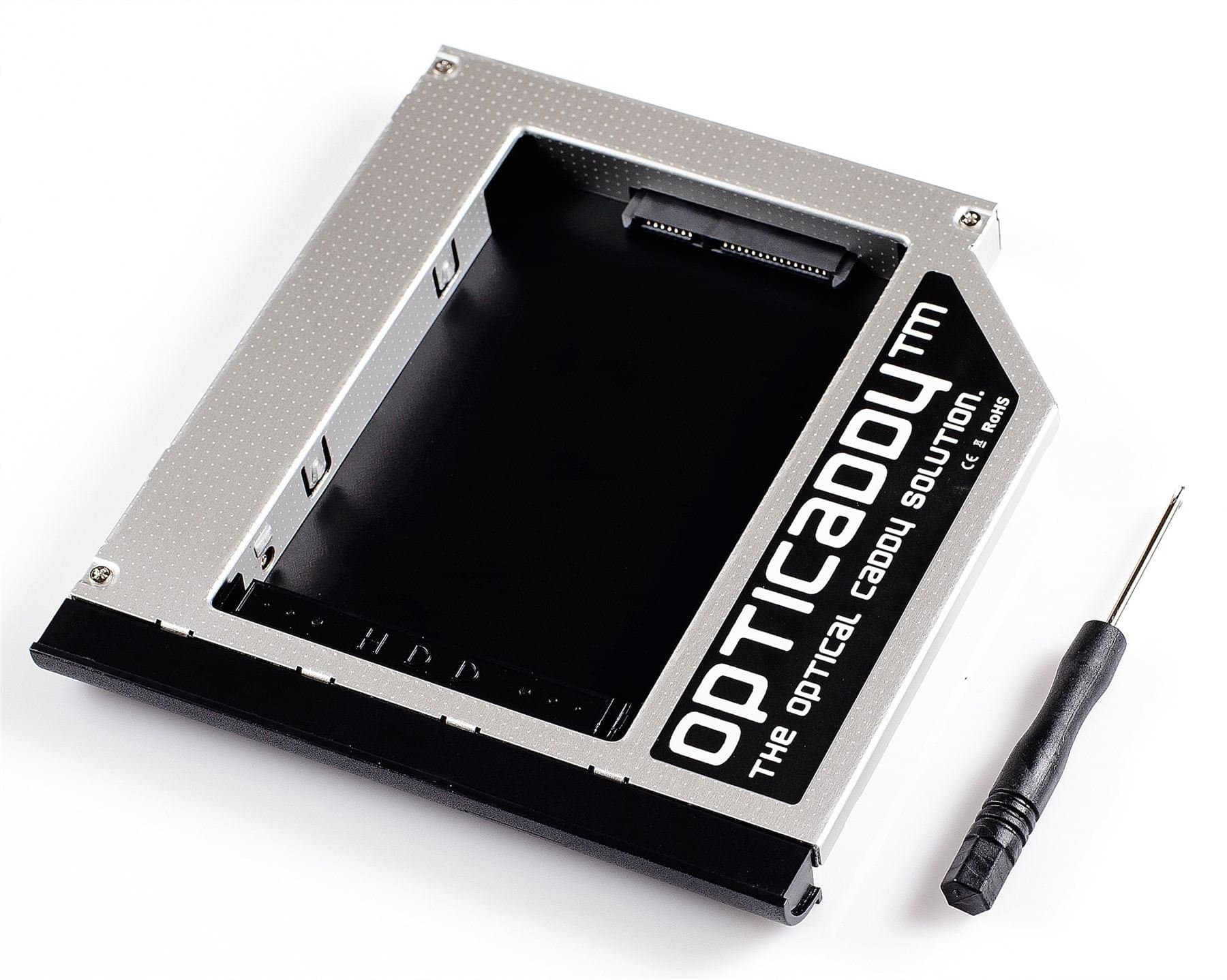 Opticaddy© SATA-3 HDD/SSD Caddy for HP Compaq 6530b, 6535b, 6730b, 6730s, 6735b, 6735s, HP EliteBook 6930p, 8440p, 8530p, 8540p, 8440w, 8530w, 8540w, 8730w, 8740w, HP ProBook 6440b, 6445b, 6450b, 6455b, 6550b, 6555b with Opticaddy OptiSpeed Technology - replaces optical drive (original Opticaddy adapter)
