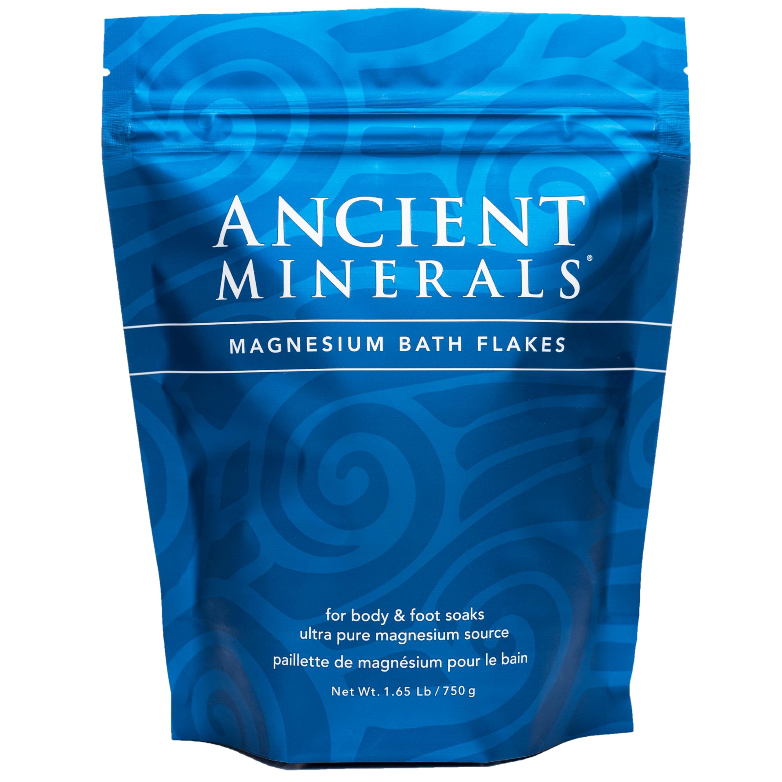 Ancient Minerals Magnesium Bath Flakes Single Use Pouch 1.65lbs