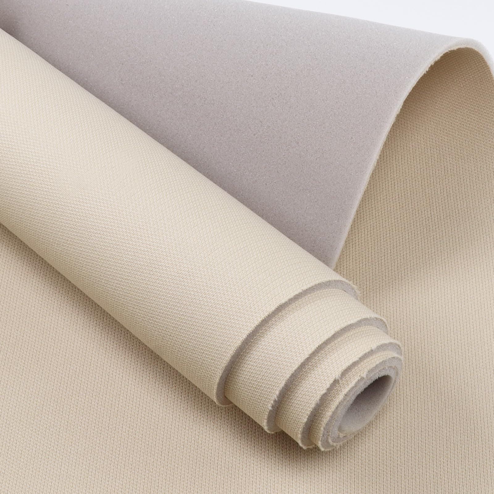 Auto Headliner Fabric Mesh Type 60" Wide by 36" with Foam Backed Flat Knit Headliner Material Car Roof Upholstery Fabric for RV Truck Boat Home Repair, Beige