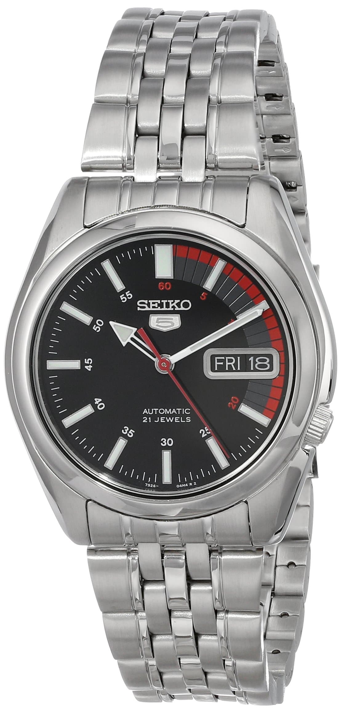 SEIKO Automatic Watch for Men 5-7S Collection - with Day/Date Calendar, Luminous Hands, Stainless Steel Case & Bracelet