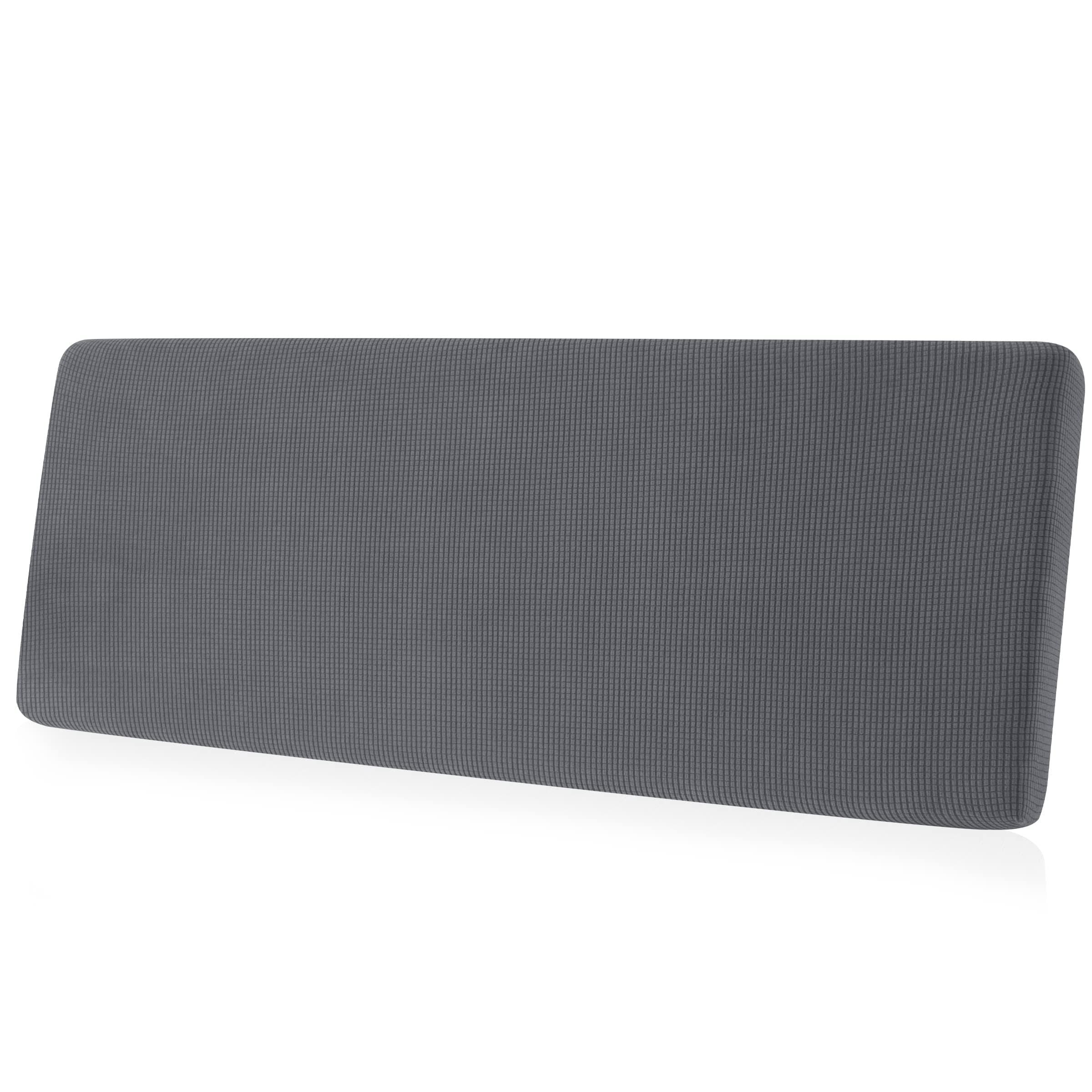 CHUN YI Stretch Couch Cushion Cover Suitable for 3 Settee, Sofa Seat Slipcover with Spandex Jacquard Fabric(Large,Light Grey)OEKO-TEX STANDARD 100