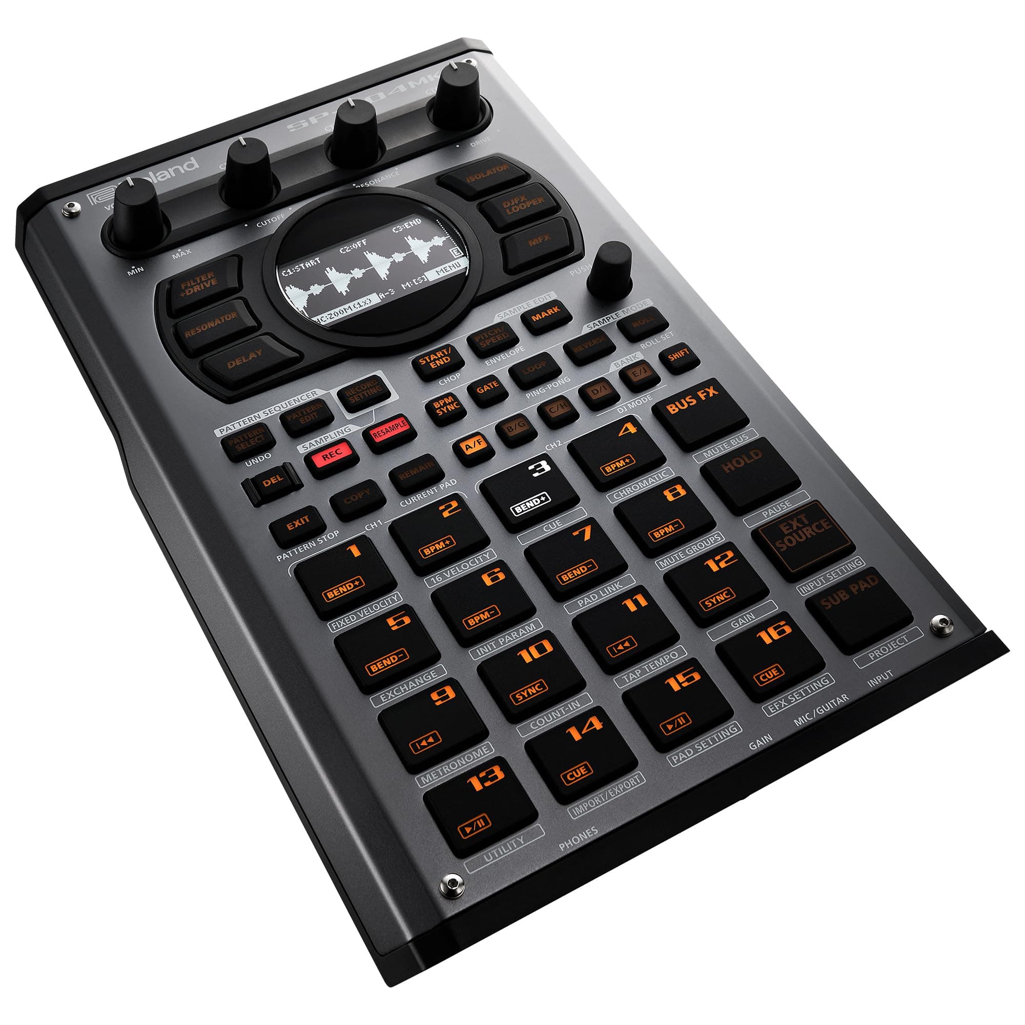 SP-404MKII Creative Sampler and Effector with 16GB Internal Storage, 32-Voice Polyphony and 160 Samples Per Project (SP-404MK2)