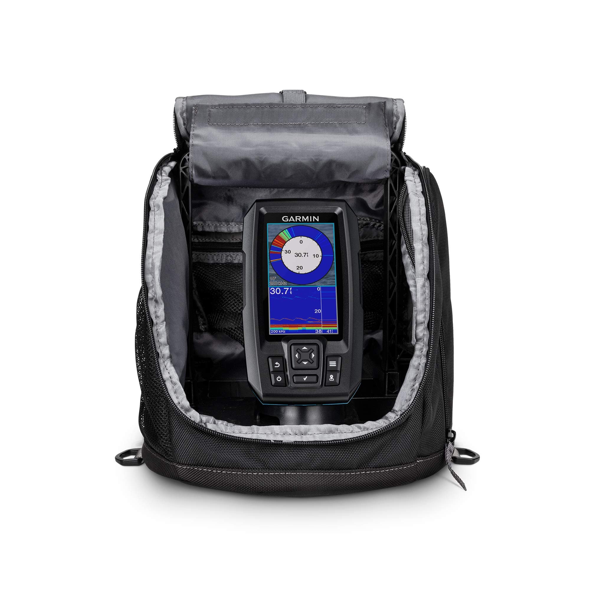 Garmin Striker Plus 4 Ice Fishing Bundle, Includes Portable Striker Plus 4 Fishfinder and Dual Beam-IF Transducer