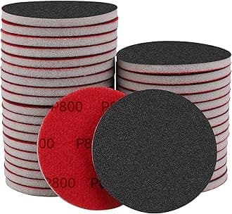 20Pcs 3 Inch Hook and Loop Sanding Sponge Disc with Buffer Backing 800 Grit Wet or Dry Sanding Sheets Reusable Hand Sander Sandpaper - Curved Surface Sanding Pads for Automotive Wood Metal
