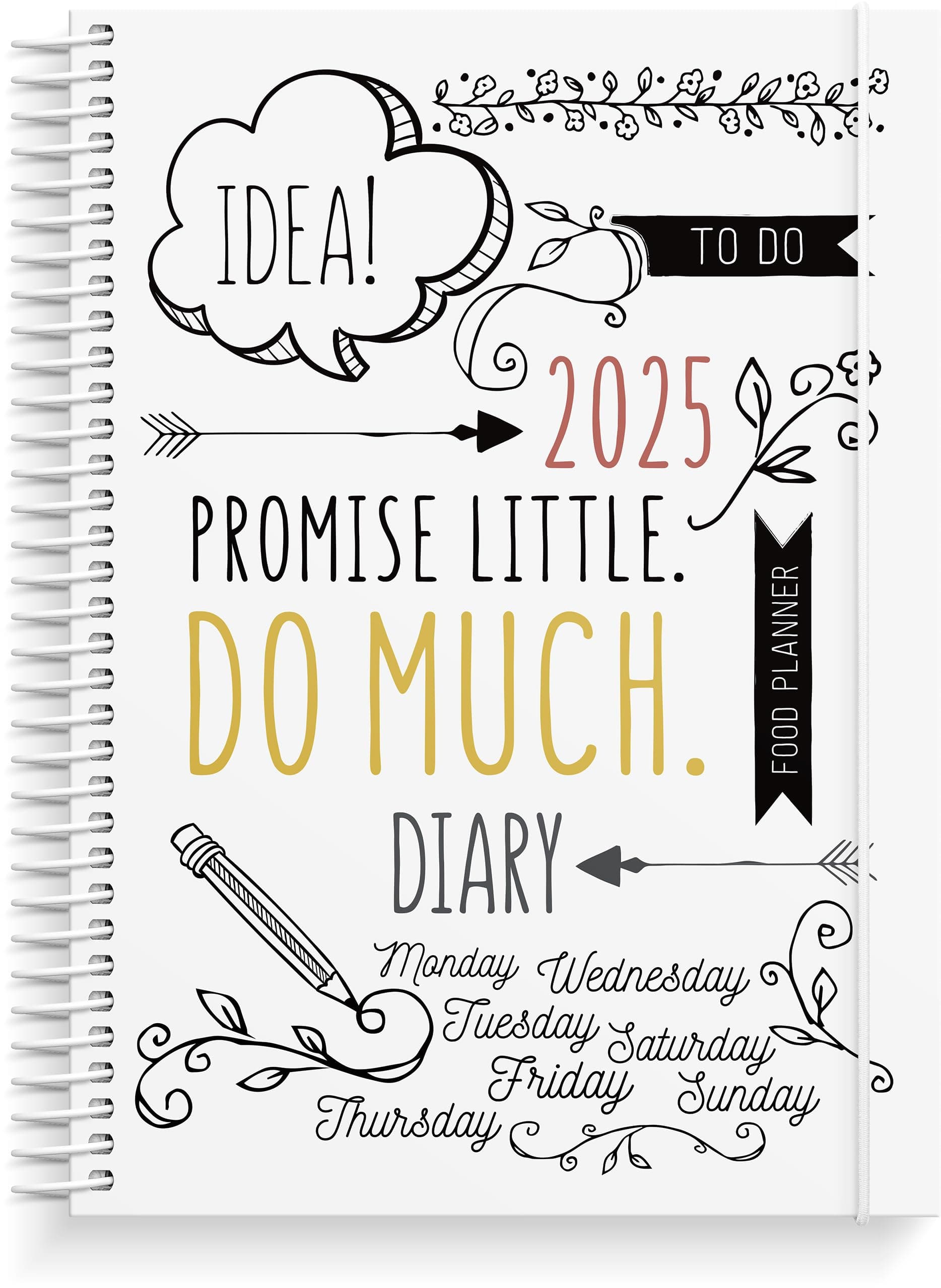 Burde Doodle Planner 2025, A5 Creative Notebook with Daily, Weekly, and Monthly Planning, 12 Month Diary and Personal Organizer, Artistic Drawing, Writing, Coloring Calendar, Hard CoverThe Forest Stewardship Council