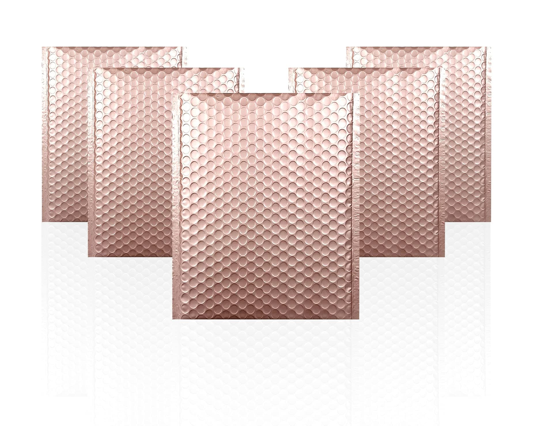 AMZ Rose Gold Bubble Mailer 6.5 x 9 Pack of 10 Padded Envelopes Rose Gold Foil Mailing, Envelopes 6 1/2 x 9 Metallic Padded Shipping, Packing Supplies, Self Seal Cute Bubble Mailers