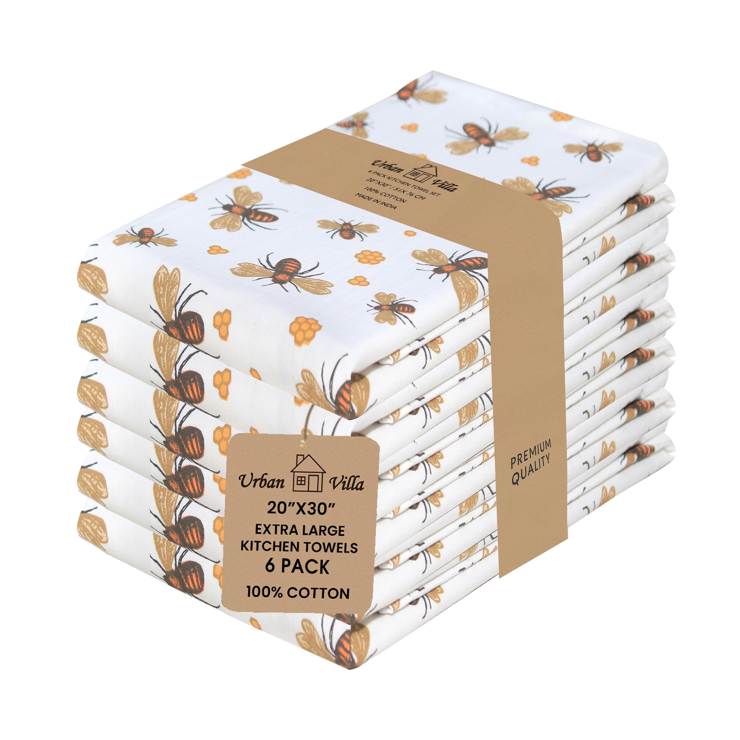 Honey Bee Kitchen Towel Set 6