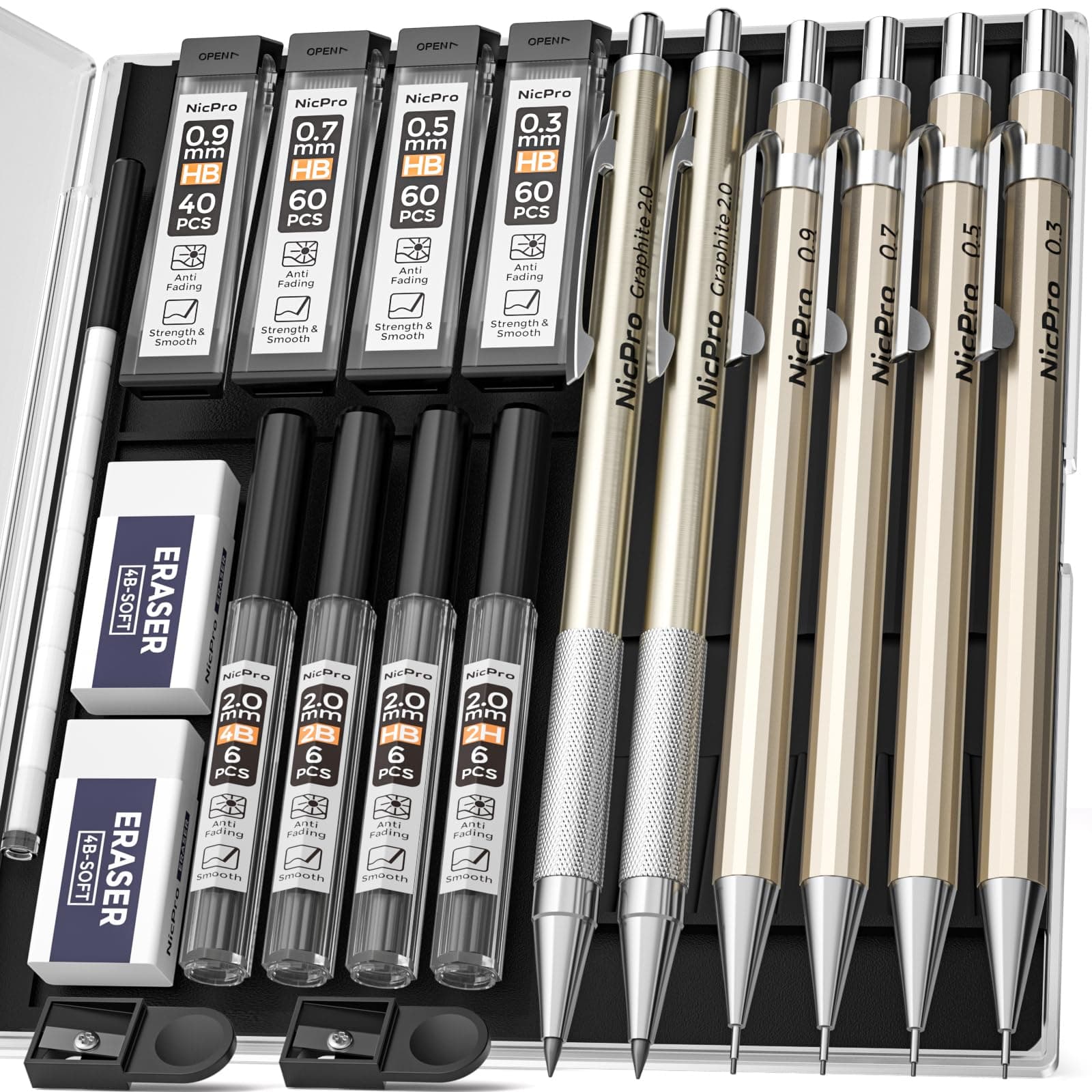 Metal Mechanical Pencil Set