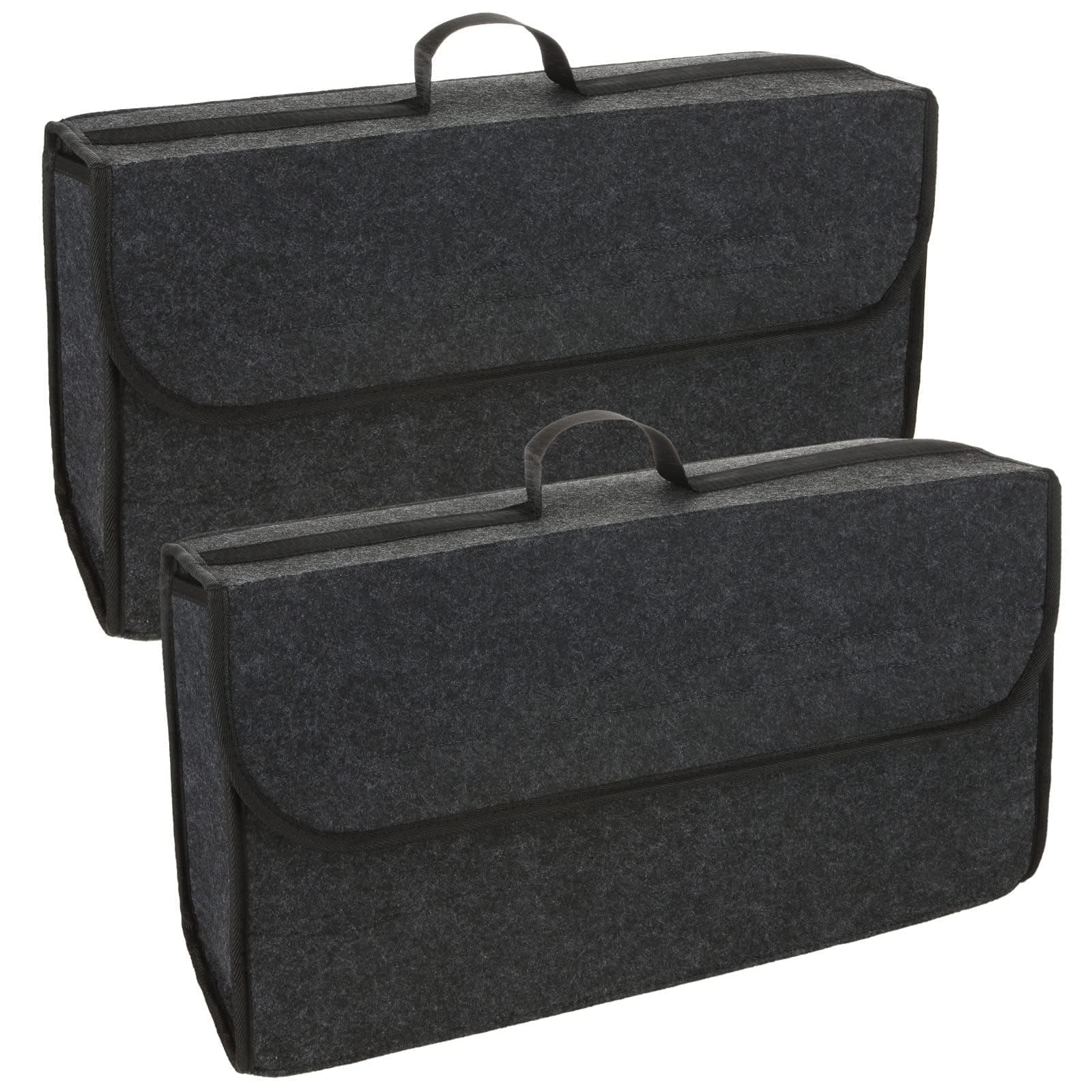 Excefore Car Boot Organiser Storage, 2 Pack Car Trunk Organizer, Small Car Trunk Boot Bags Box with Velcro Non Slip Car Accessories Declutter Tools Trunk Boot Tidy Storage Case for vw All Vehicles