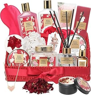 25Pcs Mothers Day Gifts for Women - Luxury Bath and Body Spa Gift Basket for Women | Relaxing Care Kit Christmas Mothers Day Gifts for Mom Gift Baskets for Valentines Day Anniversary