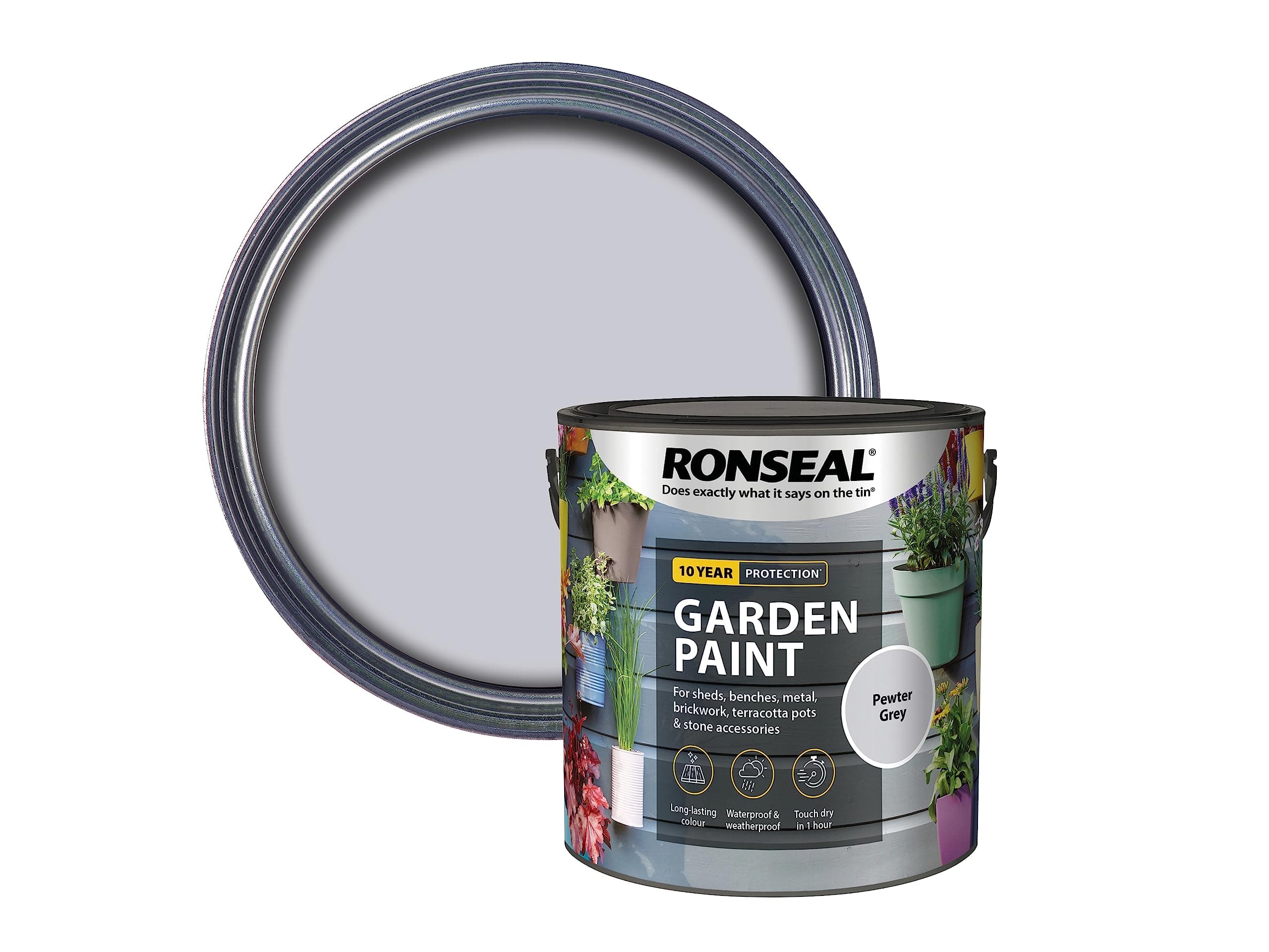 RonsealGarden Paint Pewter Grey 2.5L