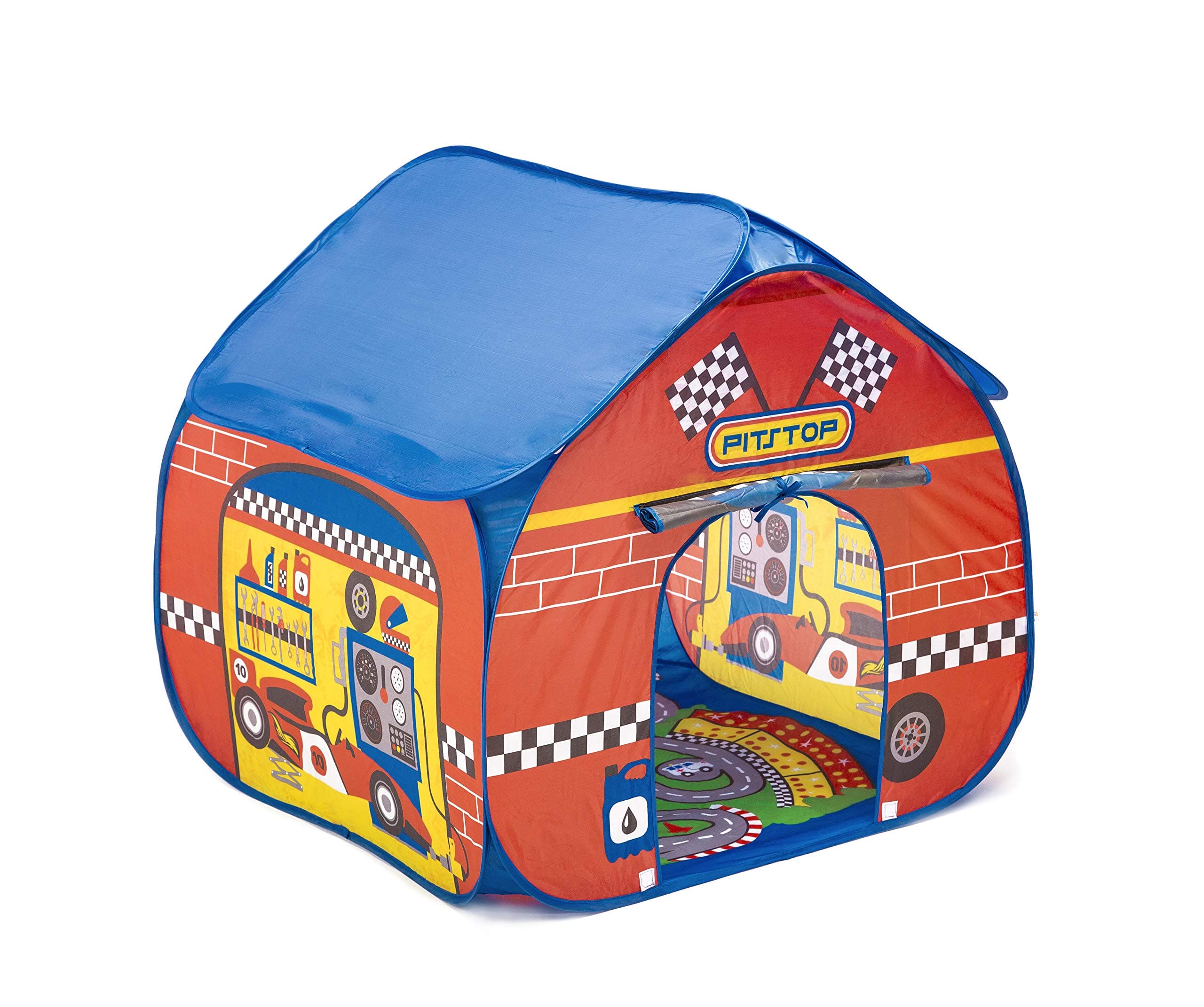 Pop It Up Fun2Give Pit Stop Tent with Race Mat Playhouse