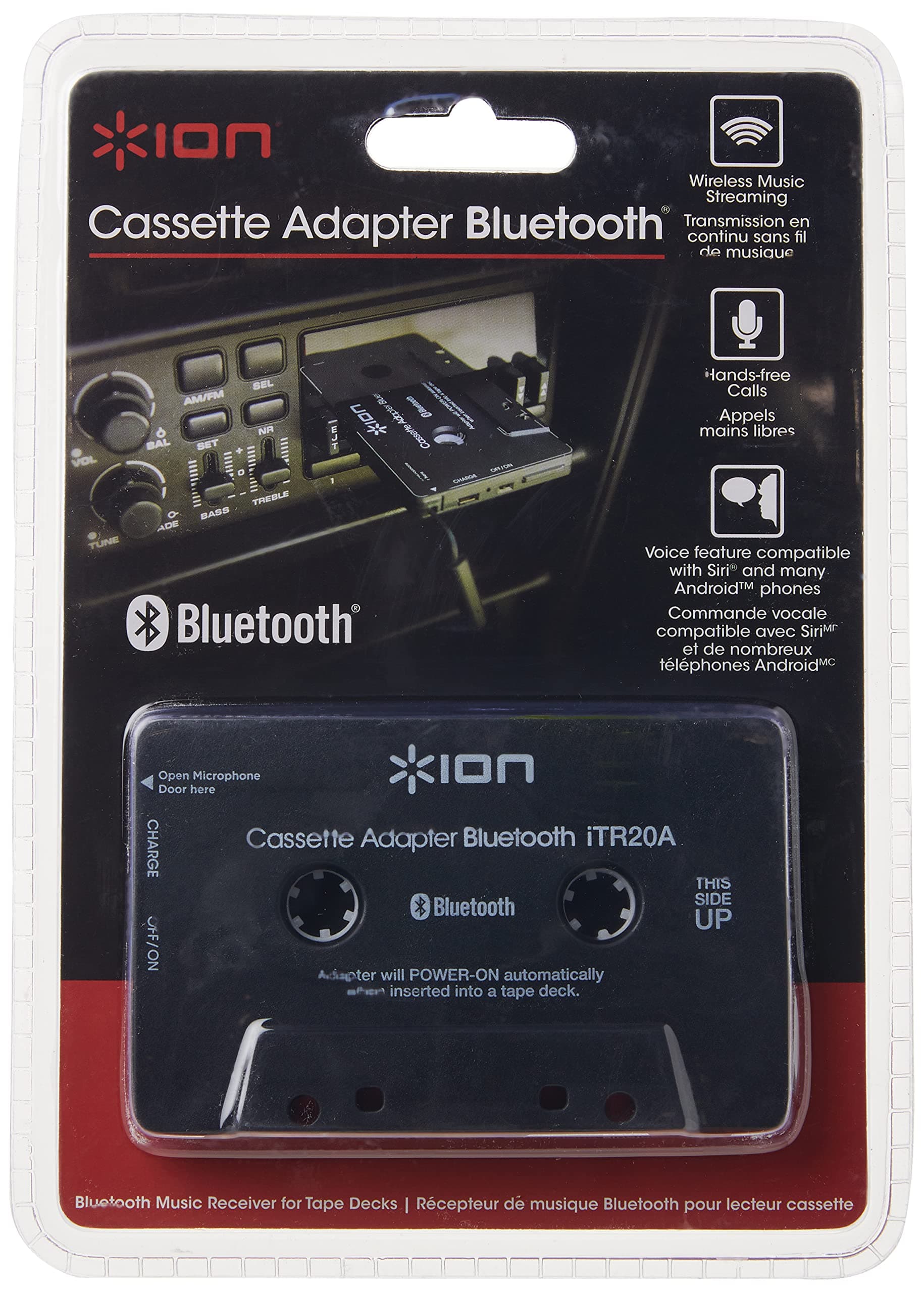 ION Audio Cassette Adapter Bluetooth | Bluetooth Music Receiver for Cassette Decks