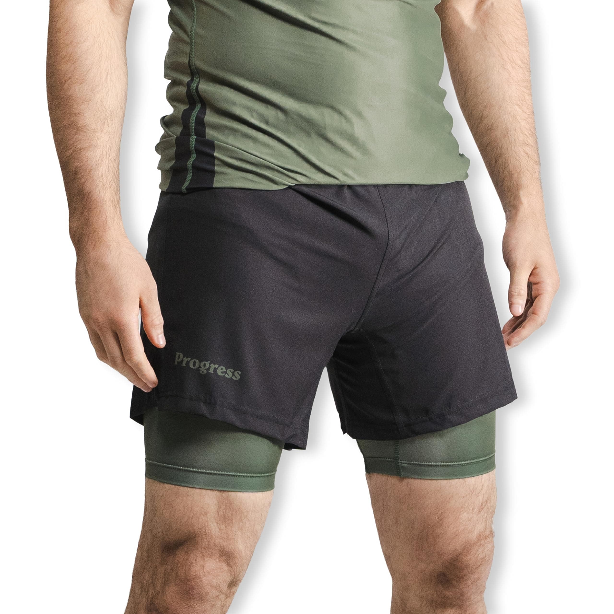 Progress Jiu JitsuAcademy BJJ Board Shorts | Durable 4-Way Stretch Mens Training Shorts for Brazilian Jiu Jitsu, MMA, Muay Thai & Grappling | Lightweight No-Gi Gym Shorts