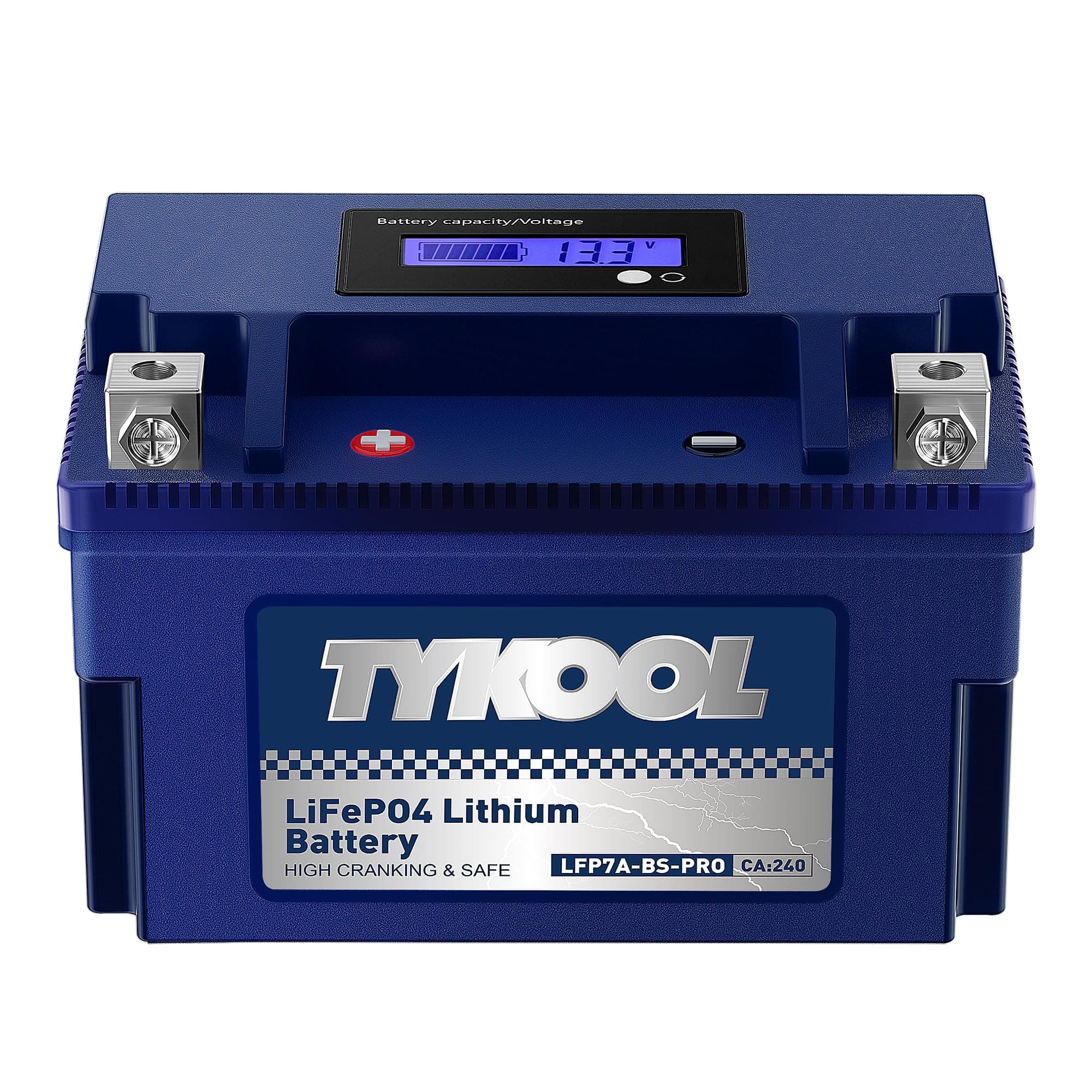 TYKOOL YTX7A-BS -Pro 12.8V 4Ah 240CCA High Performance Lithium Powersports Battery with Smart BMS, Compatible Motorcycle, Scooter,ATV, UTV, Snowmobiles,4 Wheeler, Lawn Mower, and Generator Battery
