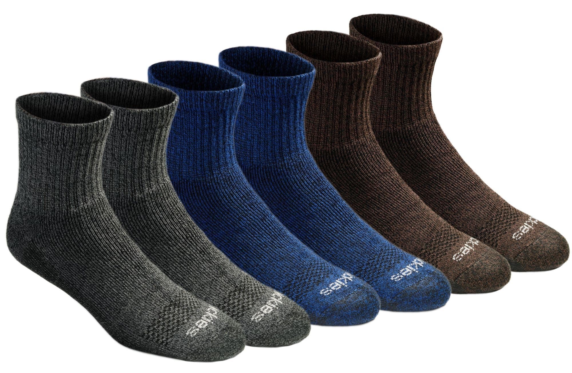 Men's Dri-tech Moisture Control Quarter Socks, Available in M-XXL (6, 12, 18 Pairs)
