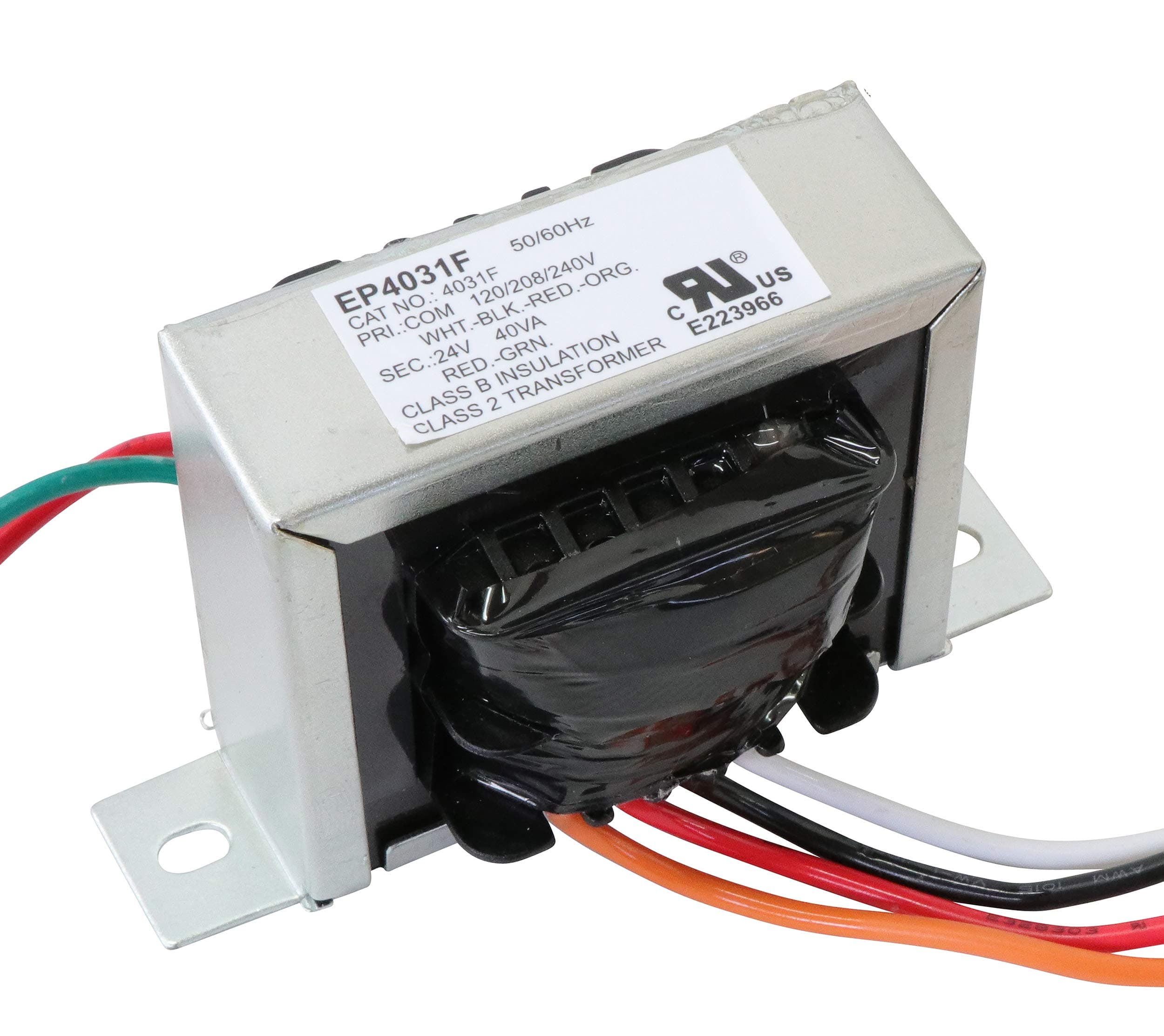 Endurance Pro EI Type Isolation Transformers PRI.120/208/240 V AC 50/60Hz 24 V AC 40 VA Class 2 Control with Foot Mount Replacement for Jard 4031F HVAC Furnace Multi Tap Packard 42440 Gemline GT446