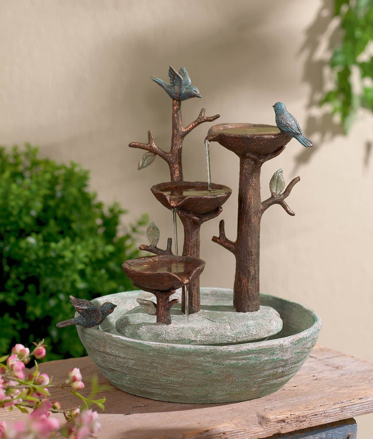 Bird Nest Table Top Fountain