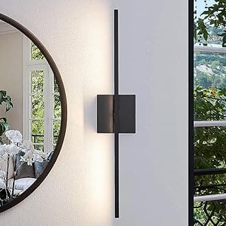 Black Bathroom Light Fixtures - 24 Inch Black Vanity Lights for Bathroom Led Vanity Lighting Bar Over Mirror Dimmable Wall Sconce with 3500K Warm White