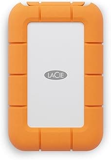 LaCie Rugged Mini SSD 1TB — shock‑resistant, USB‑C Portable External SSD, for Mac & Windows — Rescue Data Recovery included