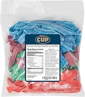 Sour Belt 4 Flavor Variety 1.6 Pound Mix of Berry Blue, Green Apple, Strawberry, and Wild Cherry