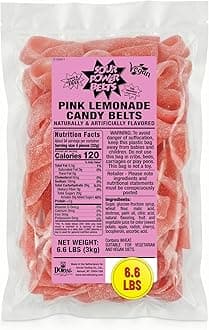 Premium Candy Belts, Pink Lemonade, 6.6 lb