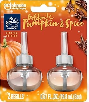 PlugIns Refills Air Freshener, Scented and Essential Oils for Home and Bathroom, Golden Pumpkin & Spice, 1.34 Fl Oz, 2 Count