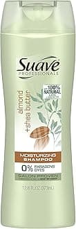 Suave Professionals Shampoo, Almond & Shea Butter for Dry, Damaged Hair, 12.6 Ounce Bottles (Pack of 6)