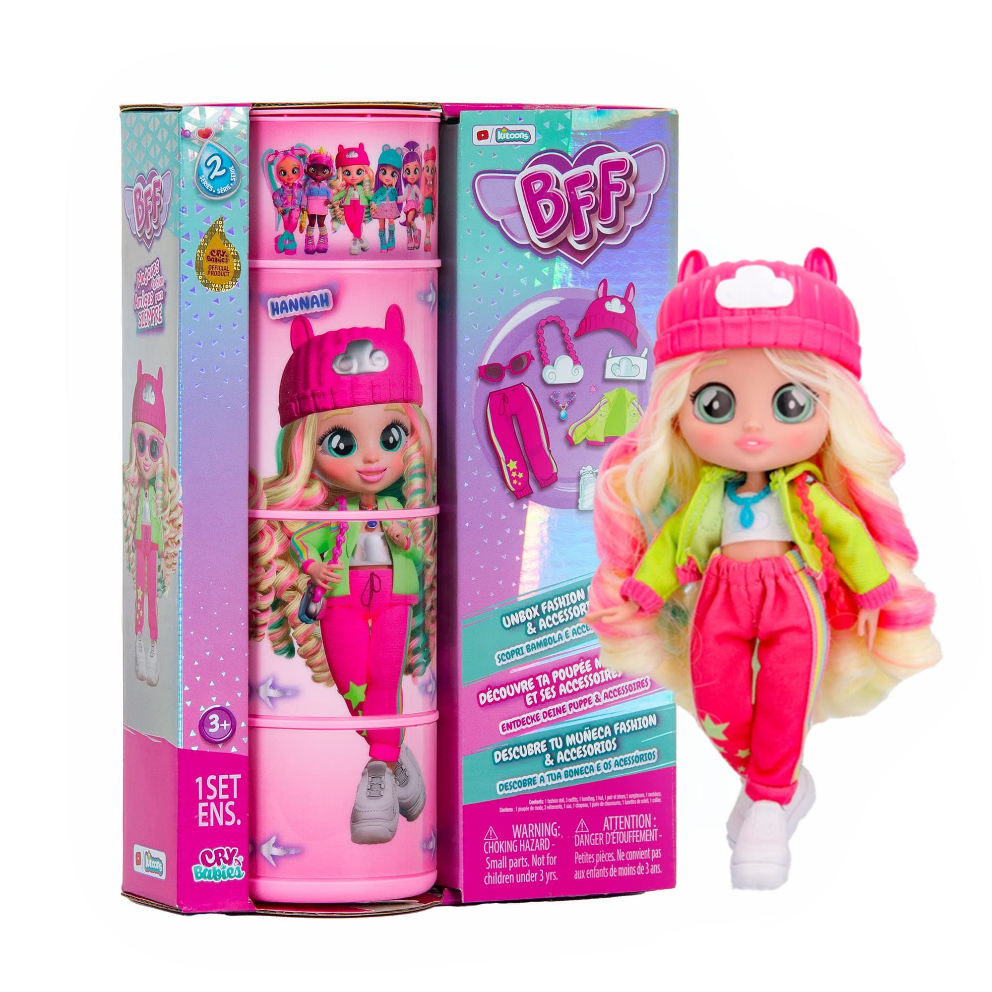 BFF by Cry Babies Doll Hanna 8-Inch