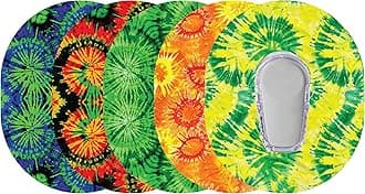 Glucomart Adhesive Patches for Dexcom G6 Waterproof Overpatches No-Lift No-Fray CGM Patches for Kids 5-Pack CGM Tape Hypoallergenic Overlay