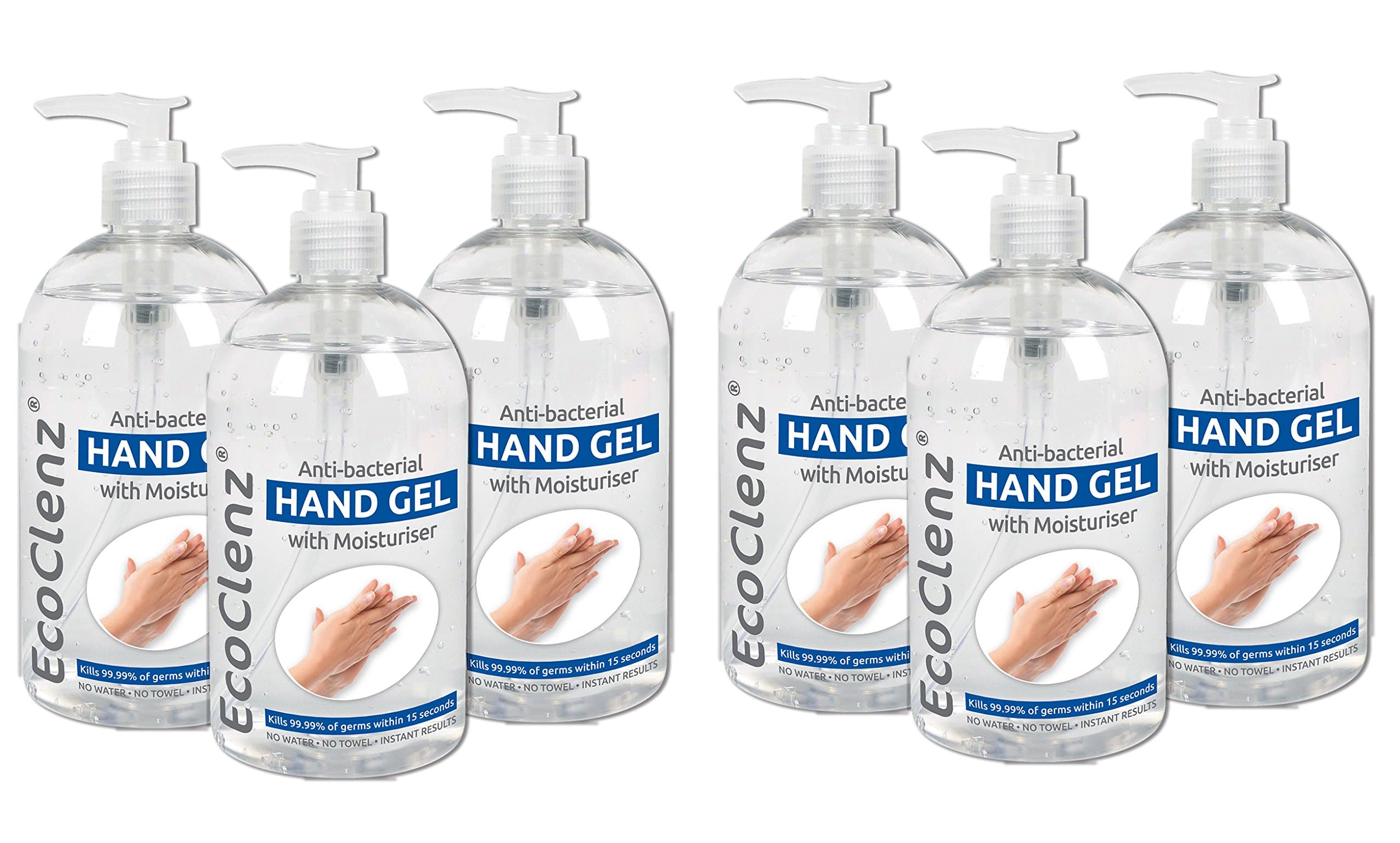 Anti-Bacterial Hand Gel (6 x 500ml Pack)