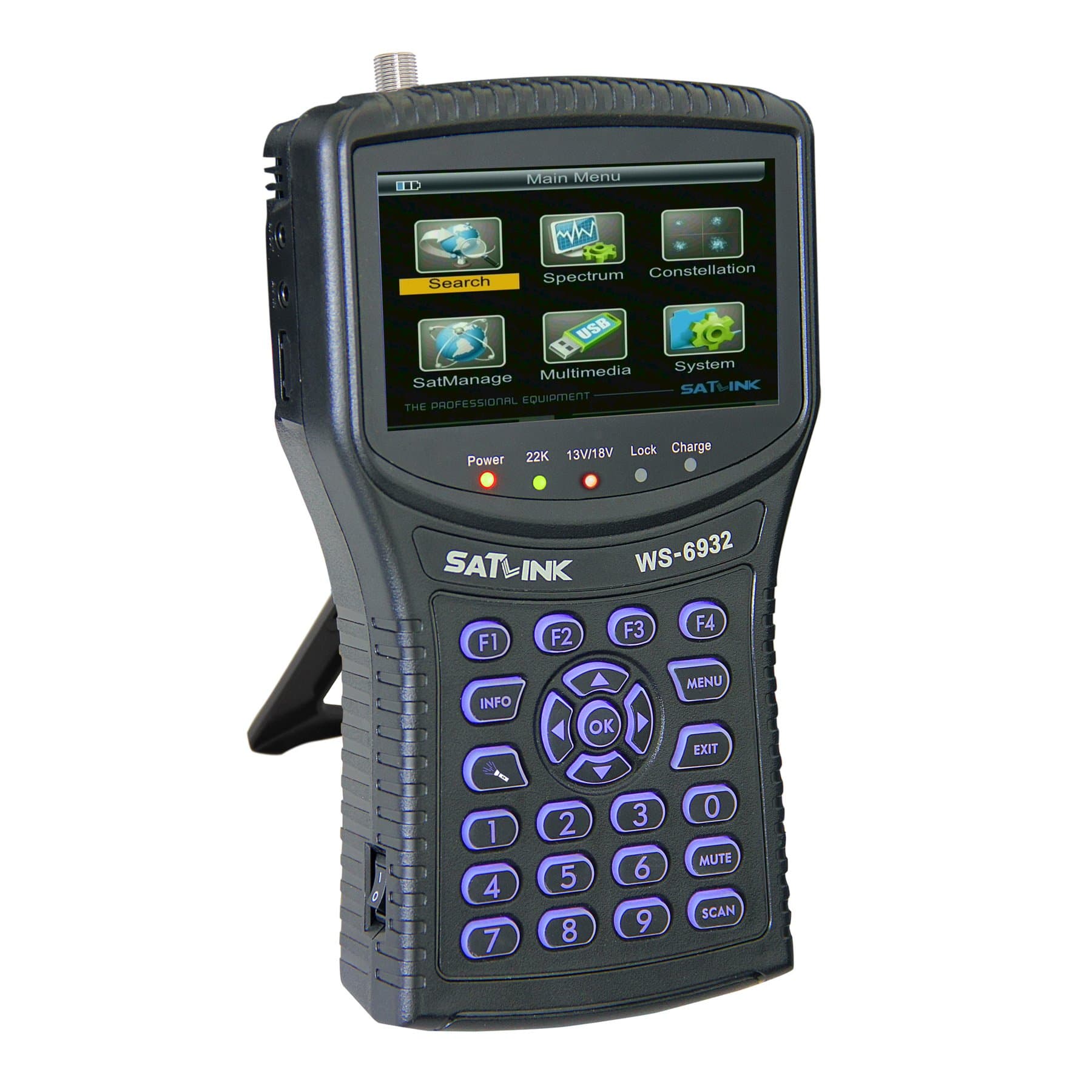 SatLink WS6932 Professional HD DVB-S DVB-S2 Satellite Signal Finder Meter with Spectrum Analyzer Analyser and Constellation