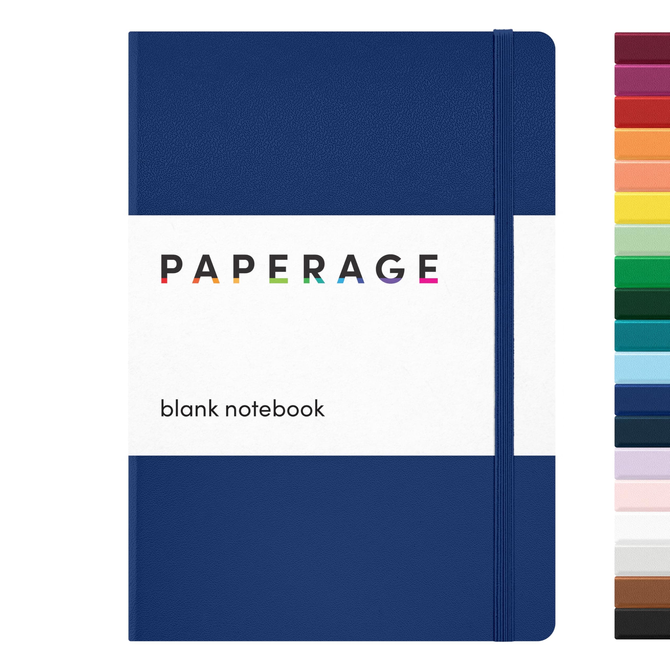 PAPERAGE Blank Journal Notebook, (Royal Blue), 160 Pages, Medium 5.6 inches x 8 inches - 100 gsm Thick Paper, Hardcover