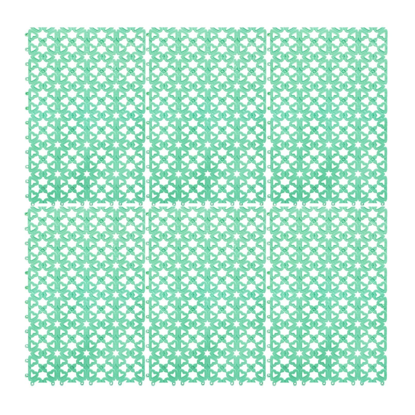 Excefore Rabbit Cage Mat Floor, 6 Pcs Bunny Foot Resting Pads, Plastic Feet Pads Cage Mat (Green)