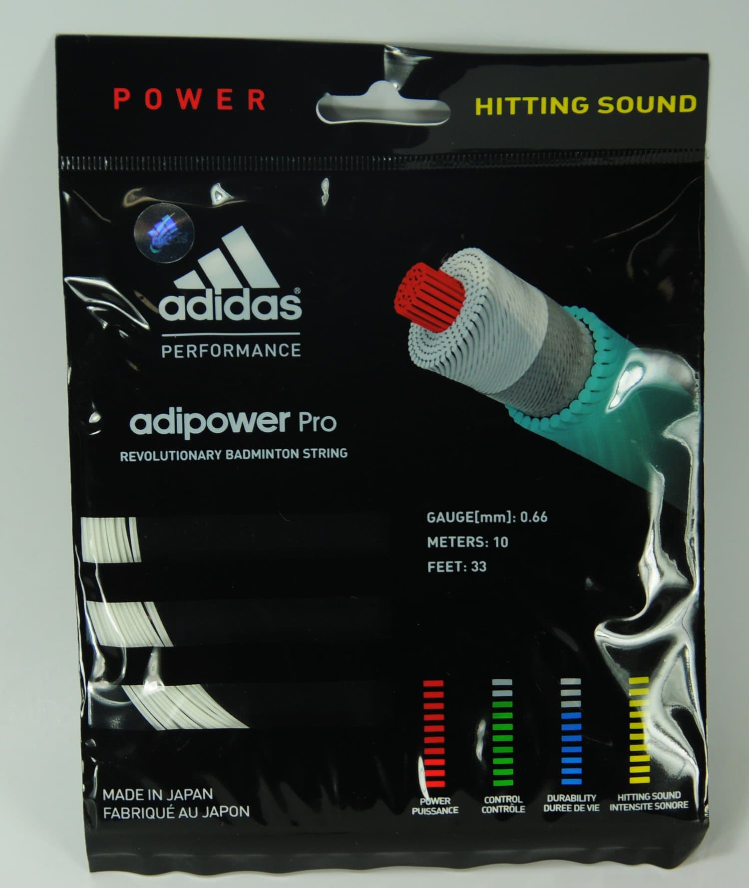 adidas adiPower Pro Badminton String (White)