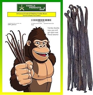 10 Tahitian Extract Grade B Vanilla Beans 4~6" by Vanilla Products USA