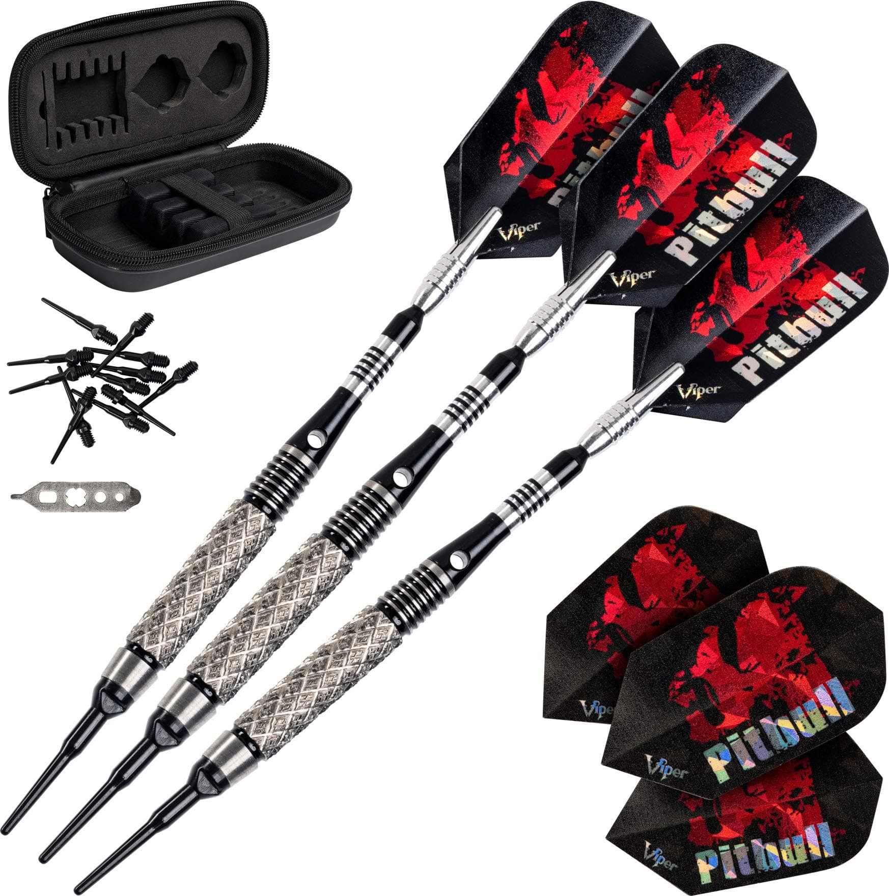 Pitbull 90% Tungsten Soft Tip Dart Set, 18 Grams