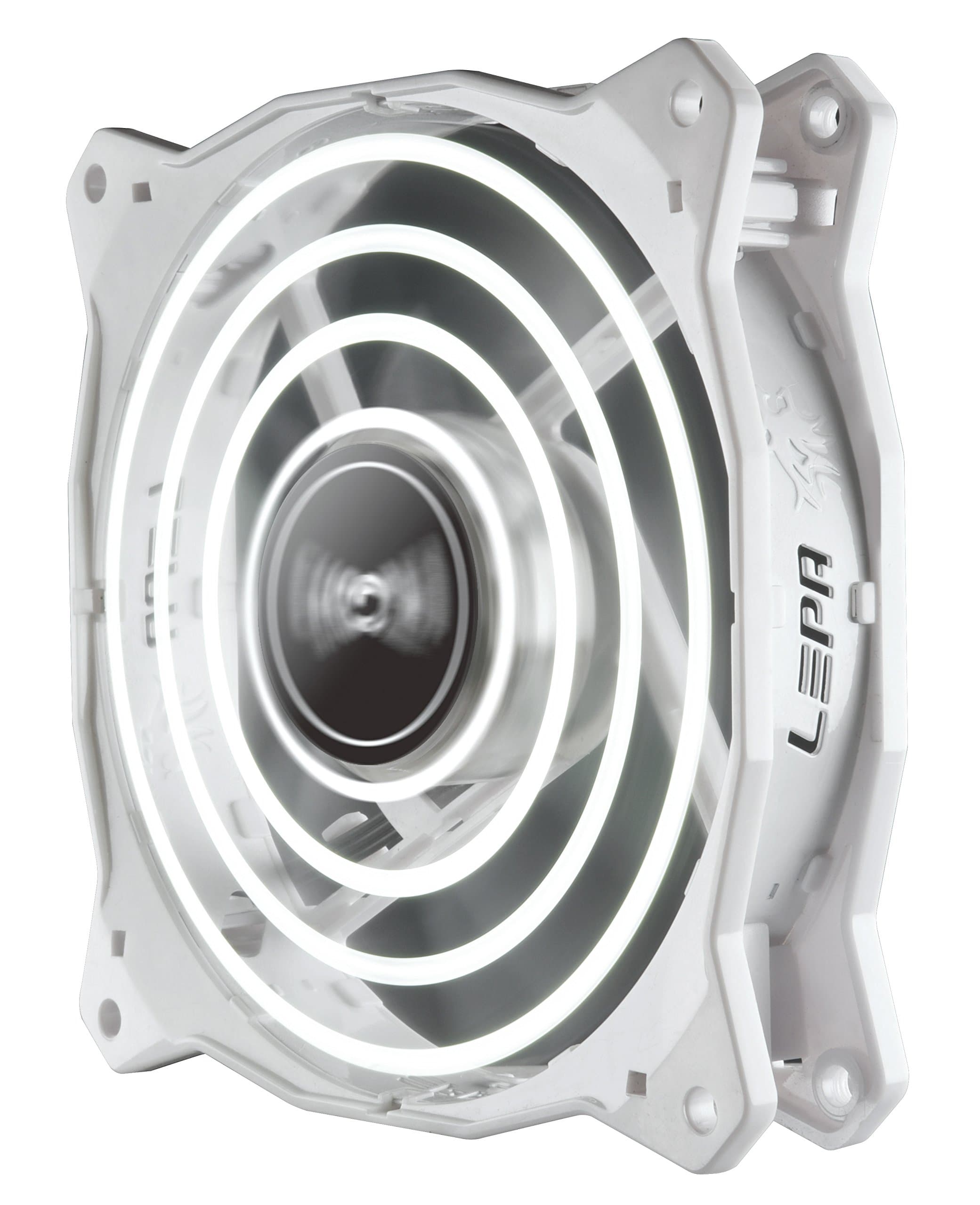 LEPA Chopper Advance 120mm High Performance LED PC Case Fan, White - LPCPA12P-W